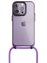 Clear Spiral Crossbody Sling Case - iPhone 14 Pro (Clear - Purple)