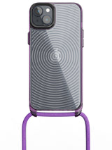 Clear Spiral Crossbody Sling Case - iPhone 14 Plus (Clear - Purple)