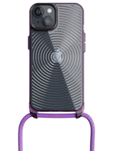 Clear Spiral Crossbody Sling Case - iPhone 13 (Clear - Purple)