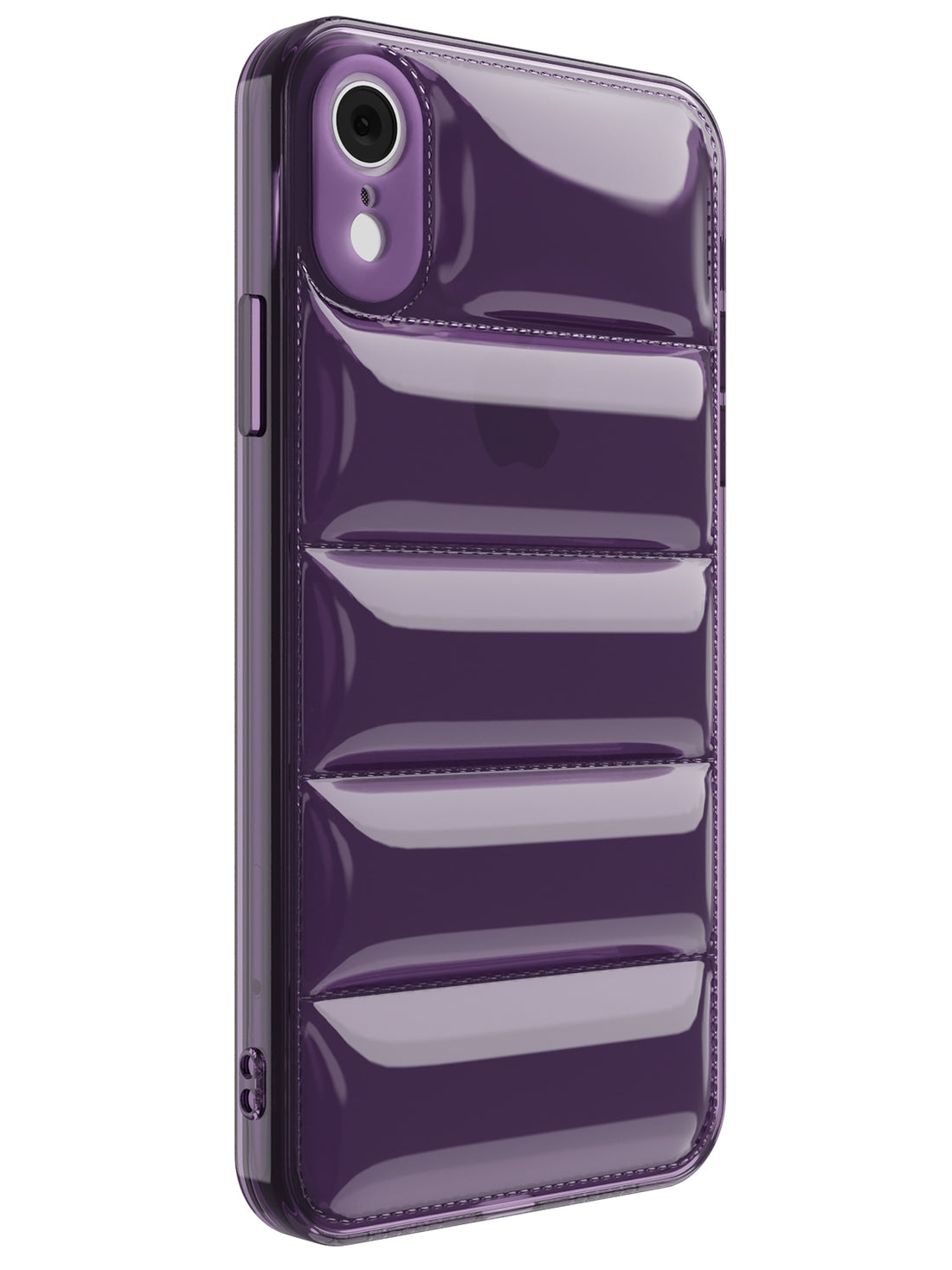 Clear Puffer Case - iPhone XR (Purple - Clear)
