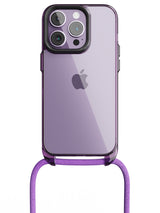 Clear Crossbody Sling Case - iPhone 14 Pro (Clear - Purple)