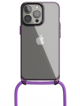 Clear Crossbody Sling Case - iPhone 13 Pro (Clear - Purple)