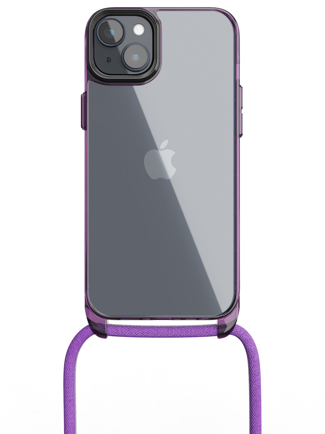 Clear Crossbody Sling Case - iPhone 14 Plus (Clear - Purple)
