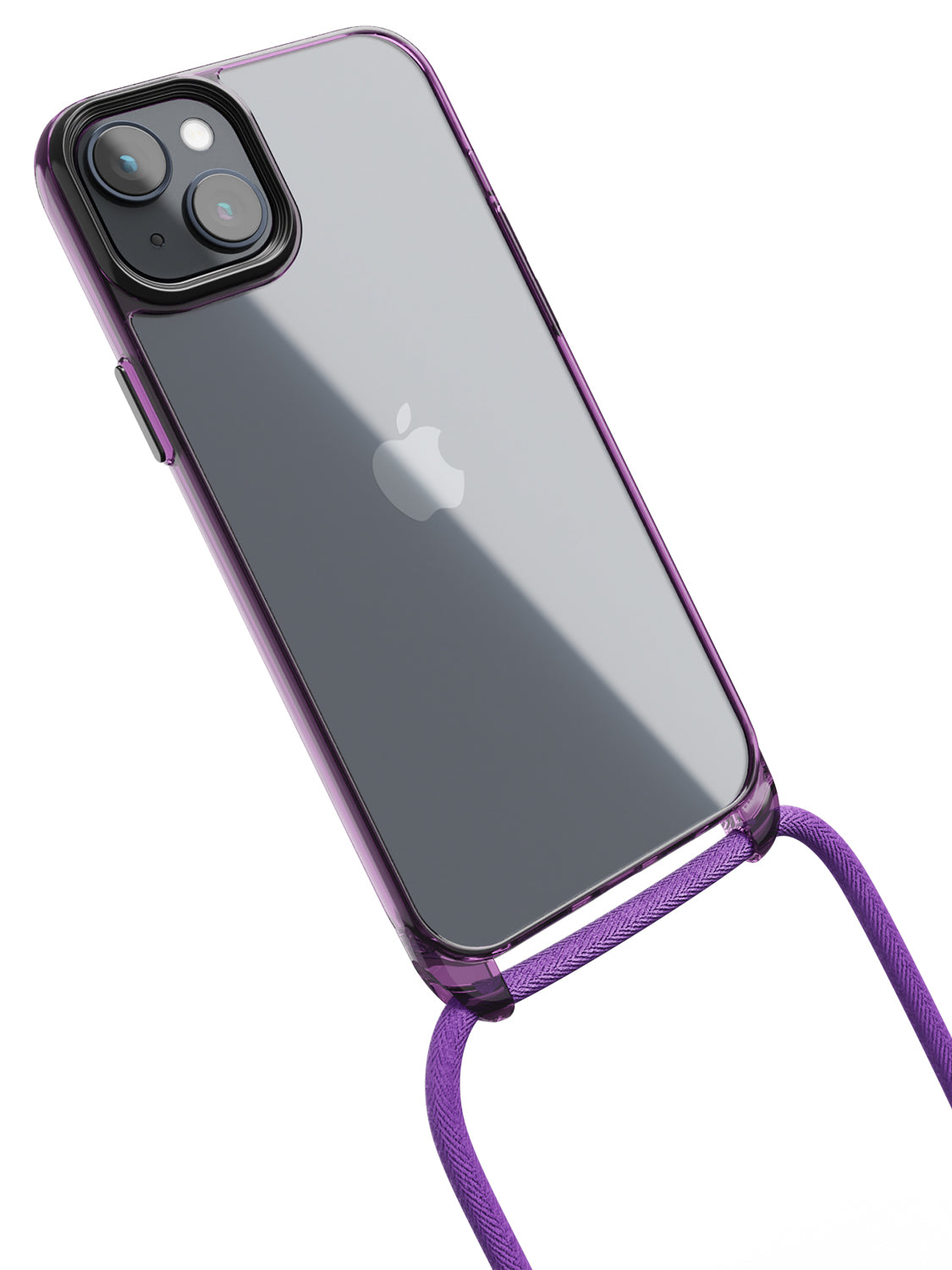 Clear Crossbody Sling Case - iPhone 14 Plus (Clear - Purple)