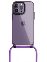 Clear Crossbody Sling Case - iPhone 14 Pro Max (Clear - Purple)