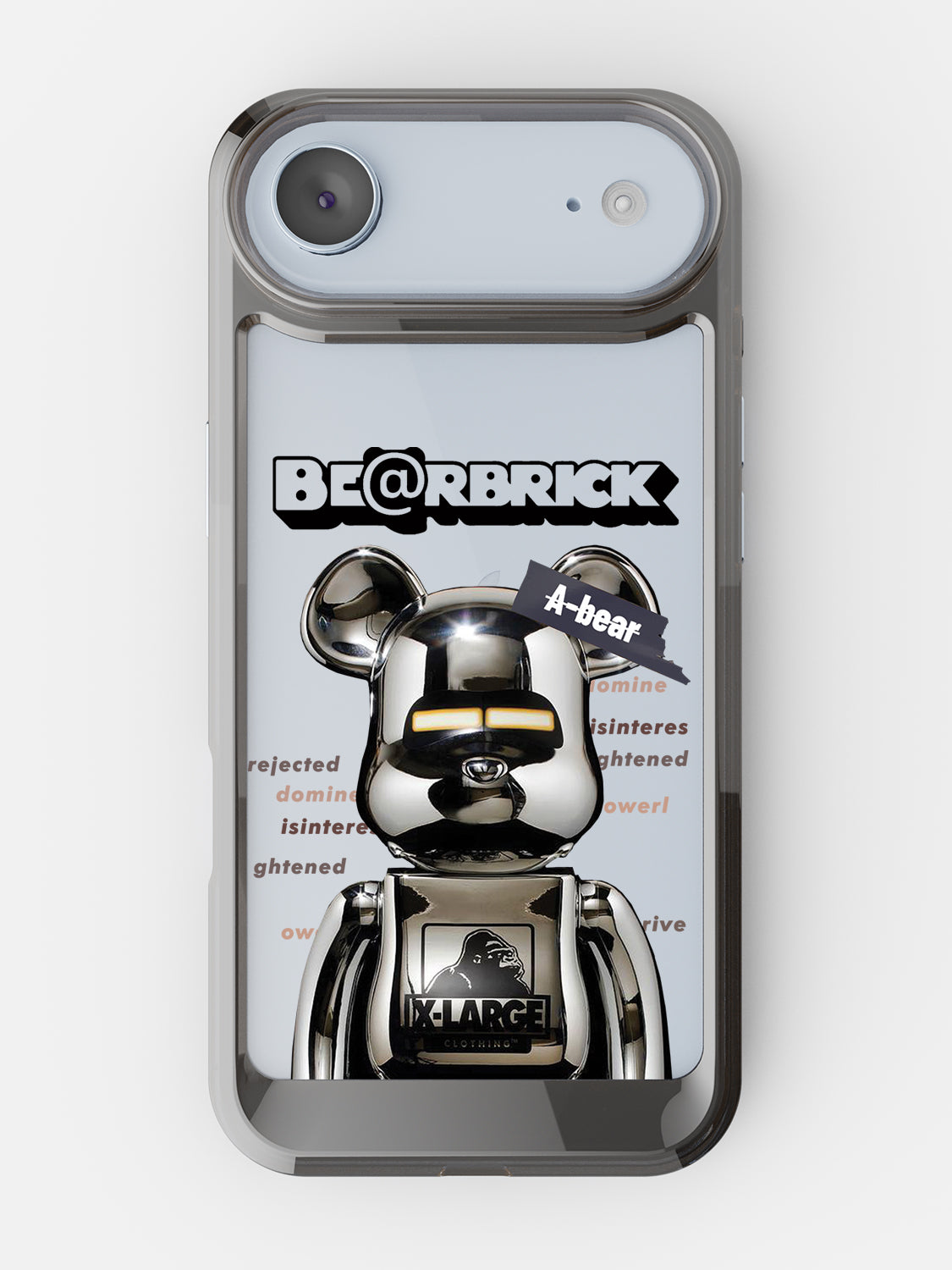 Bearbricks Clear Case - iPhone Air (Silver)