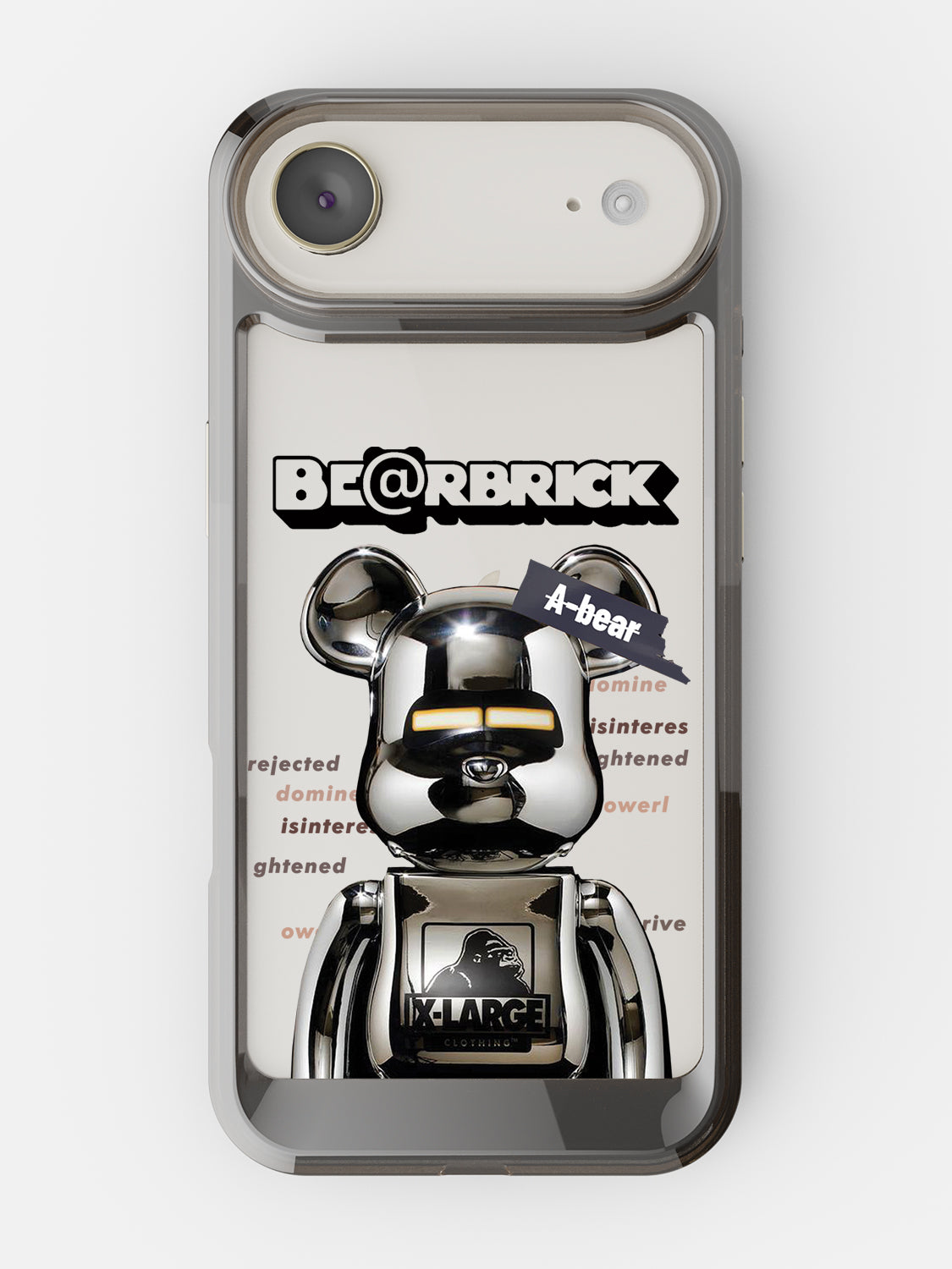 Bearbricks Clear Case - iPhone Air (Silver)