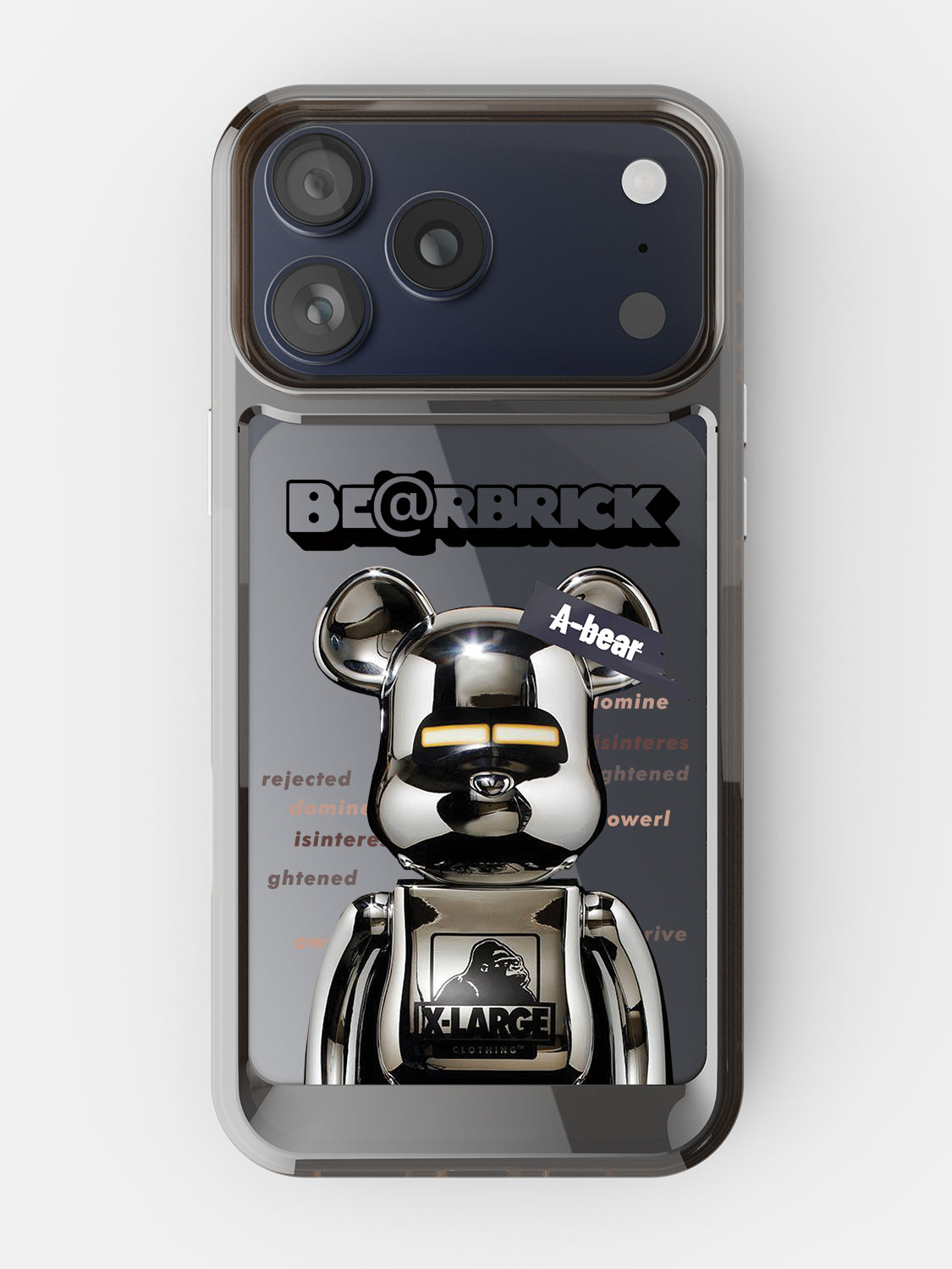 Bearbricks Clear Case - iPhone 17 Pro Max (Silver)
