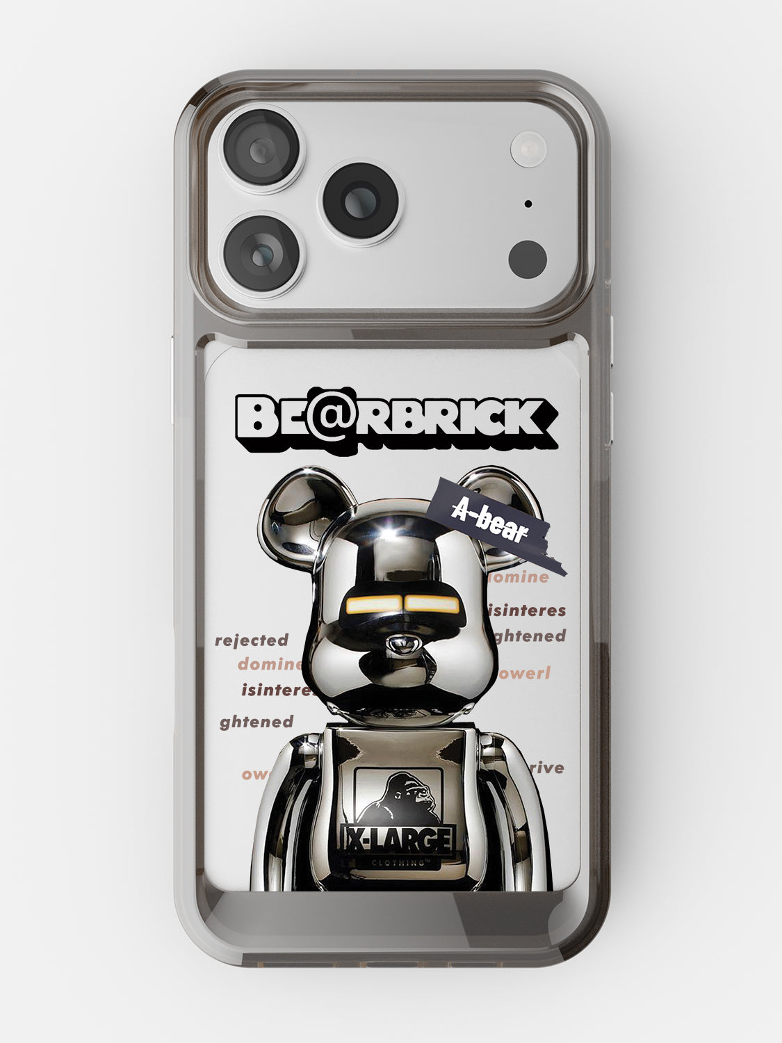 Bearbricks Clear Case - iPhone 17 Pro Max (Silver)