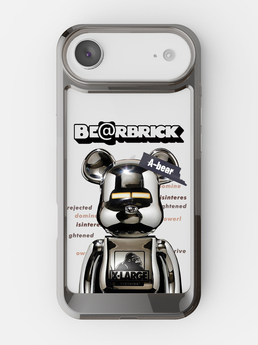 Bearbricks Clear Case - iPhone Air (Silver)