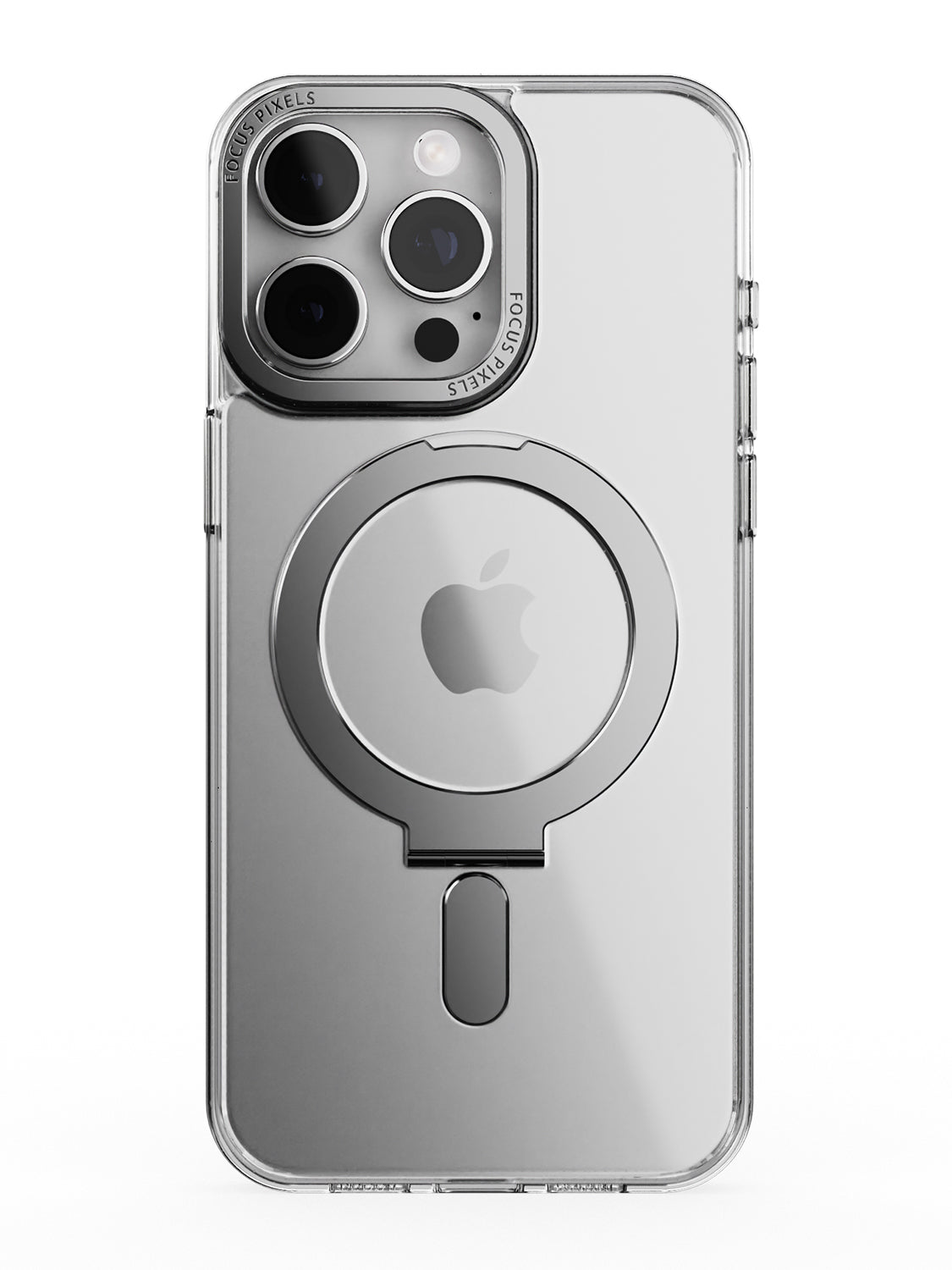 Clear Magsafe FlexiStand® Case - iPhone 15 Pro Max (Clear - Silver)