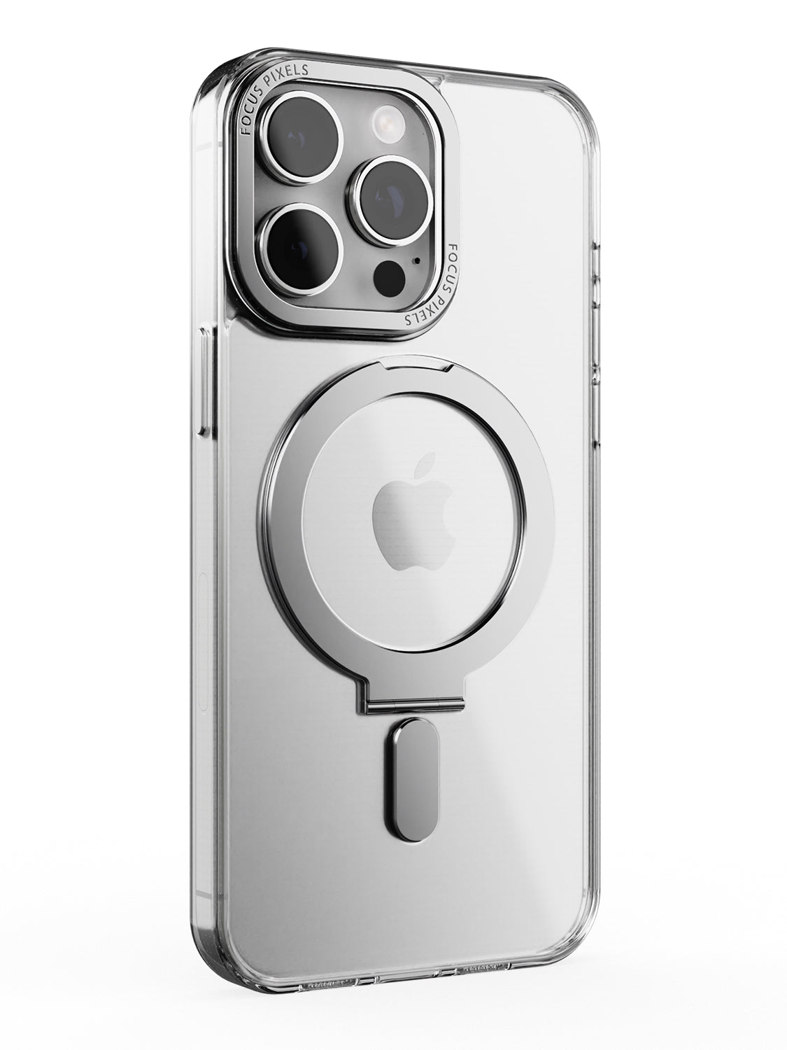 Clear Magsafe FlexiStand® Case - iPhone 15 Pro Max (Clear - Silver)