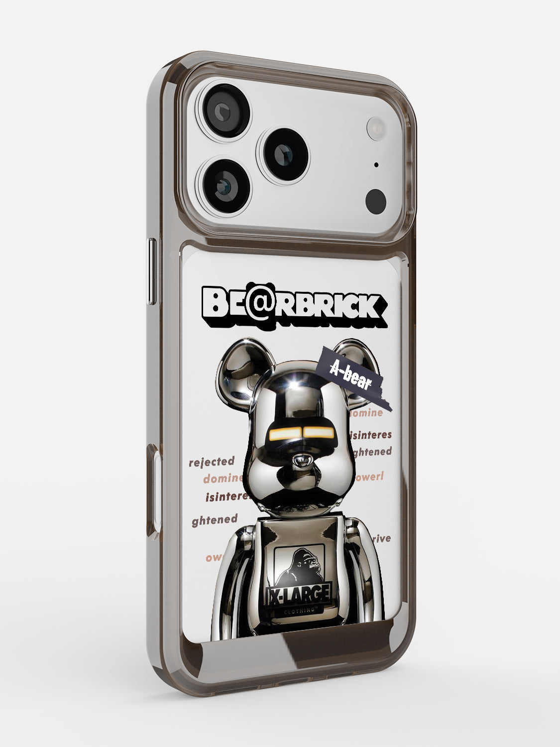 Bearbricks Clear Case - iPhone 17 Pro Max (Silver)