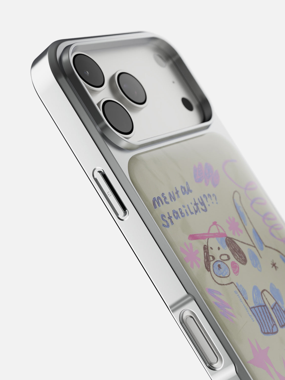 Mental stability? glossy printed case in Silver