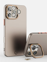Solid Shade Snap Hard Case with Lens Guard & Stand - iPhone 16 Pro (Taupe)