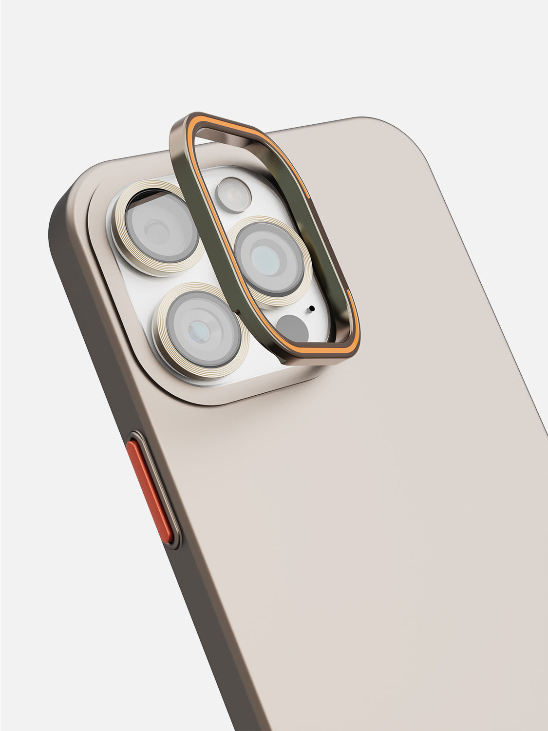 Solid Shade Snap Hard Case with Lens Guard & Stand - iPhone 16 Pro Max (Taupe)