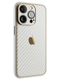 Carbon Leather Chrome Case for iPhone 15 Pro