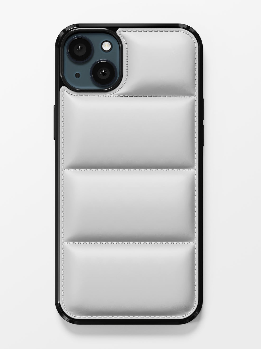 iPhone 15 Plus White Puffer Case