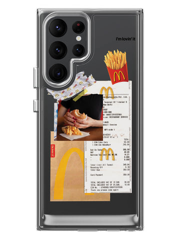 Fries & Burger Clear Case -  Samsung Galaxy S22 Ultra 5G