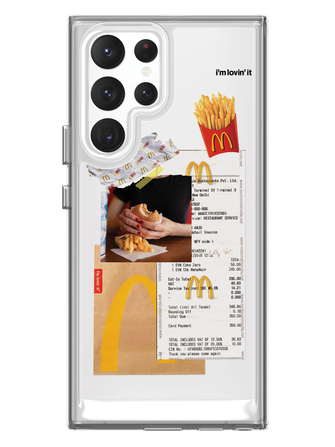 Fries & Burger Clear Case -  Samsung Galaxy S22 Ultra 5G