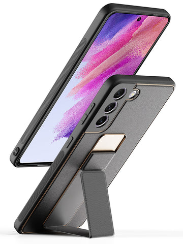 Leather Chrome Cover with Stand - Samsung S21