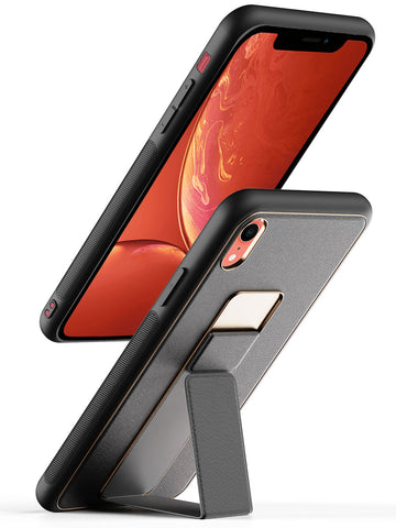 Leather Chrome Cover with Stand - iPhone XS Max