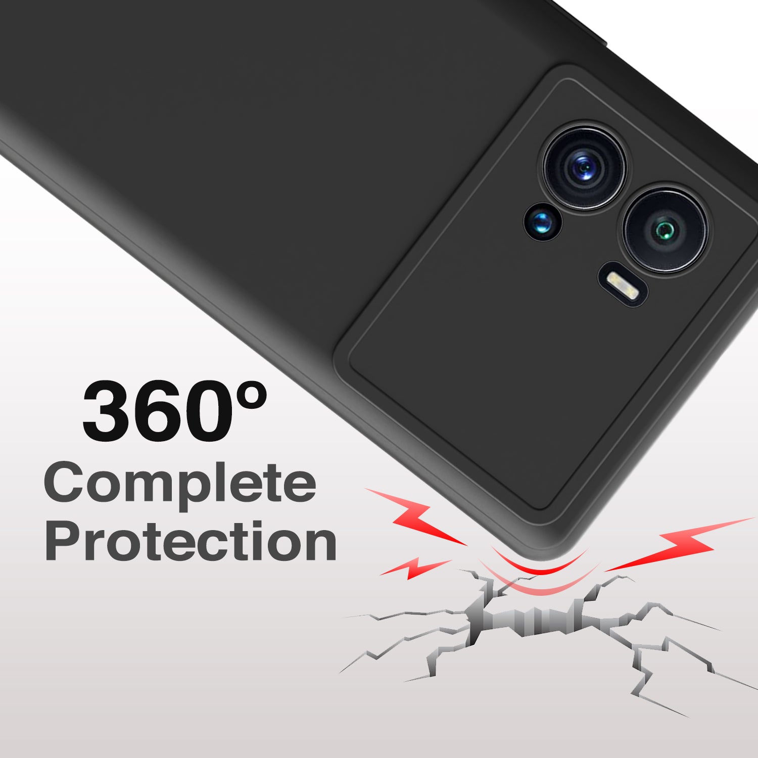 VSHOP Liquid Silicone iQOO 9 Pro 5G Back Cover Case, Microfiber Inside