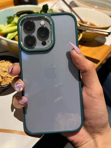 Metallic Matte Touch Clear Case for iPhone