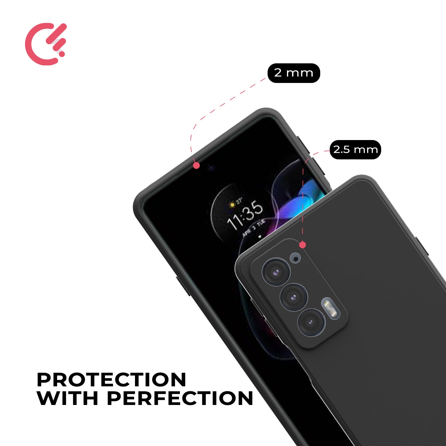 case with camera protection for moto edge 20